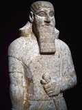 Ashurnasipal II succeeded his father, Tukulti-Ninurta II, in 883 BC. During his reign he embarked on a vast program of expansion, first conquering the peoples to the north in Asia Minor as far as Nairi and exacting tribute from Phrygia, then invading Aram (modern Syria) conquering the Aramaeans and neo Hittites between the Khabur and the Euphrates Rivers.<br/><br/>

His harshness prompted a revolt that he crushed decisively in a pitched, two-day battle. According to his monument inscription while recalling this massacre he says 'their men young and old I took prisoners. Of some I cut off their feet and hands; of others I cut off the ears, noses and lips; of the young men's ears I made a heap; of the old men's heads I made a marinet. I exposed their heads as a trophy in front of their city. The male children and the female children I burned in flames; the city I destroyed, and consumed with fire'.<br/><br/>

Following this victory, he advanced without opposition as far as the Mediterranean and exacted tribute from Phoenicia. On his return back home he moved his capital to the city of Kalhu (Nimrud).
