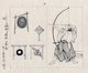 Japan: Drawing of an archer and archery targets, 1878