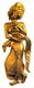 Indonesia: The 'Bidadari Majapahit', a golden apsara figure from the Majapahit Era (1293-1500), Java,  9.2 cm high