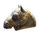 Iran: A horse head in gilded silver found at Kerman, Sassanian Persia, 4th century CE