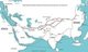 World: Map of Trade Routes between Europe and Asia by Land and by Sea c. 100 CE